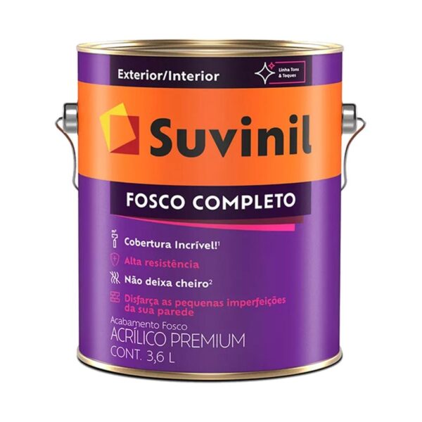 Tinta Acrilico Fosco Branco 3,6 Gl Suvinil