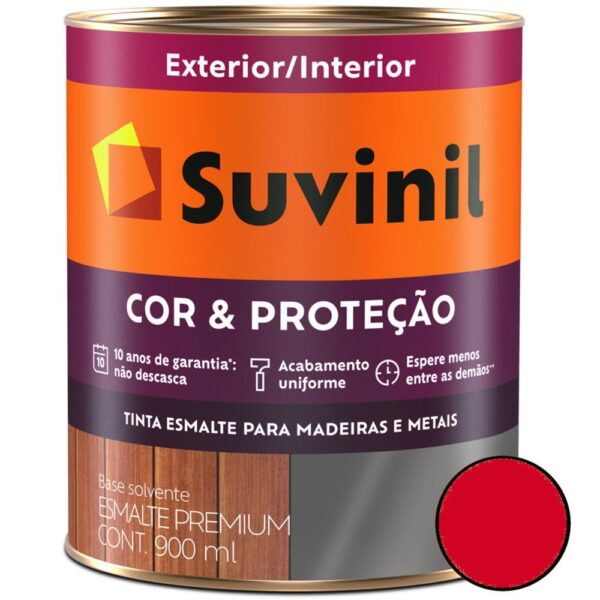 Tinta Esmalte Brilhante Vermelho 900ml Suvinil