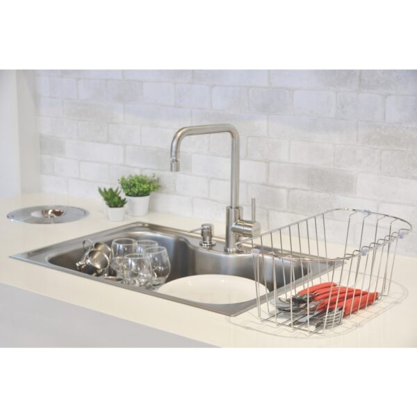 Cuba de Sobrepor Tramontina Morgana em Aço Inox Acetinado com Válvula Dosador de Sabão e Cesta 69x49 cm - Image 3