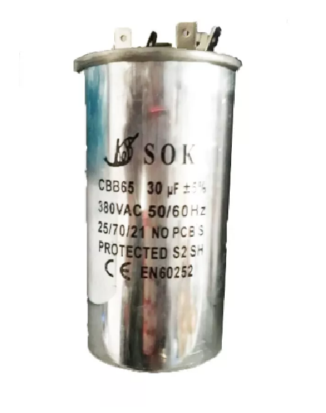 Capacitor 30 Mf 380v +-5% 50/60hz Sok En 60252 Ar Condicionado