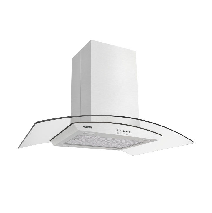 Coifa de Ilha Tramontina New Vetro Isla em Aço Inox e Vidro Temperado 90 cm 220 V