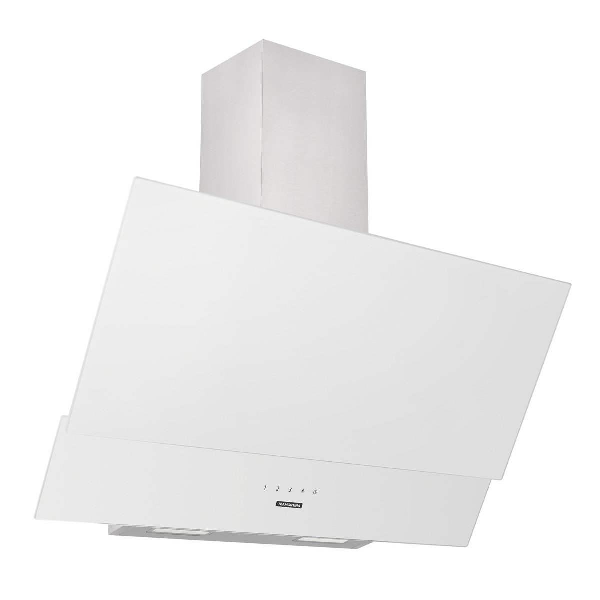 Coifa de Parede Tramontina Juliet em Aço Inox e Vidro Temperado Branco 90 cm 220 V