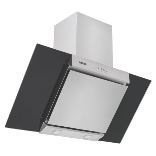 Coifa de Parede Tramontina New Vetro Wall Flat em Aço Inox e Vidro Temperado Preto 90 cm 127 V
