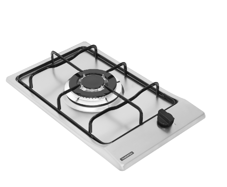 Cooktop a Gás Tramontina Dominó em Aço Inox e Trempes em Aço Carbono com Acendimento Automático 1 Queimador