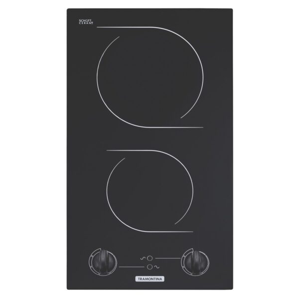 Cooktop Elétrico Tramontina Dominó Vitrocerâmico com 2 Áreas de Aquecimento e Comando Manual