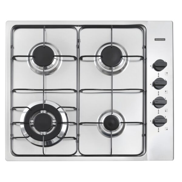 Cooktop New Square 4GX TRI 60 Tramontina em aço inox com 4 queimadores