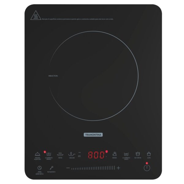 Cooktop Portátil por Indução Tramontina Slim Touch EI 30 com 1 Área de Aquecimento e Comando Touch 127 V