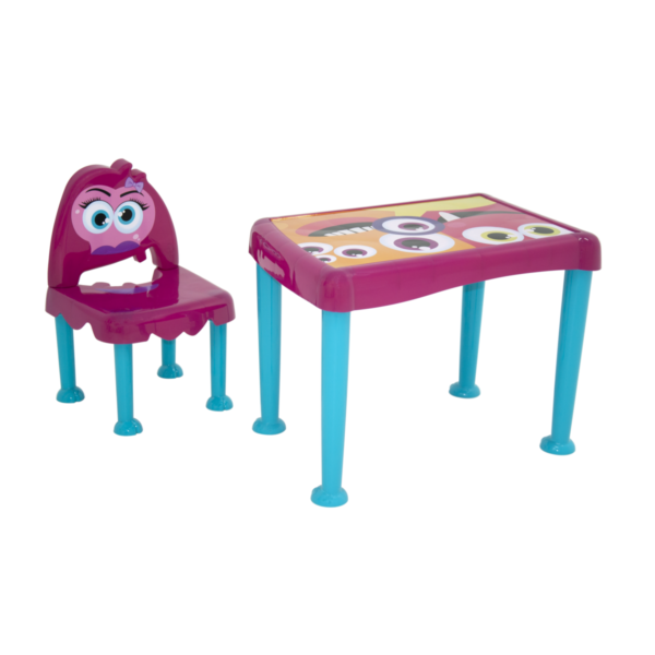 Conjunto Infantil Tramontina Monster em Polipropileno Rosa