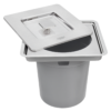 Lixeira de Embutir Tramontina Clean Square em Aço Inox com Balde Plástico 5 L - Imagem 3