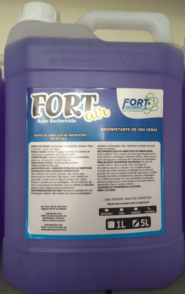 Desinfetante de uso geral Lavanda Fort air 5 Litros